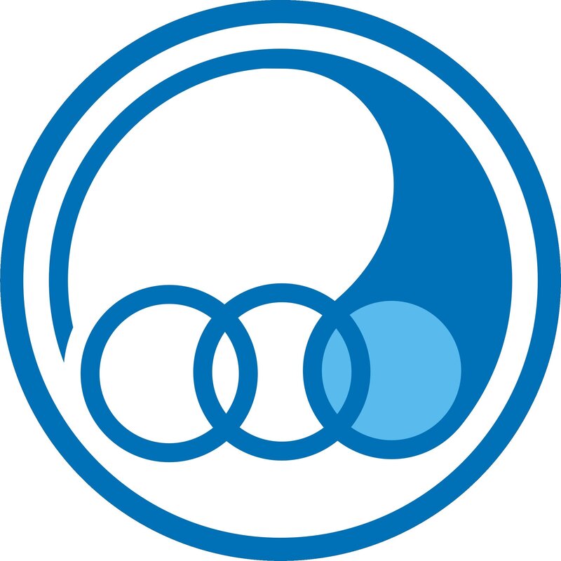 Blue Circular Logo — Neutral, Vector Art