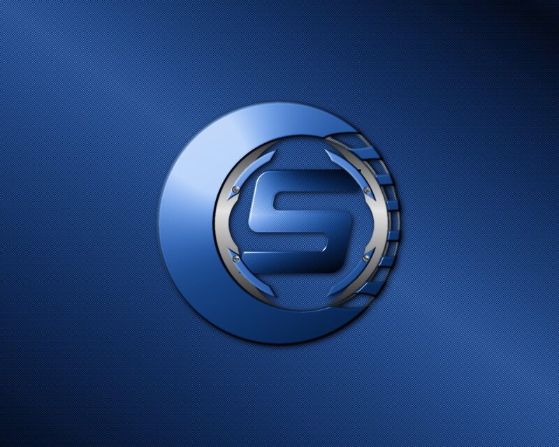 blue circular logo with letter S