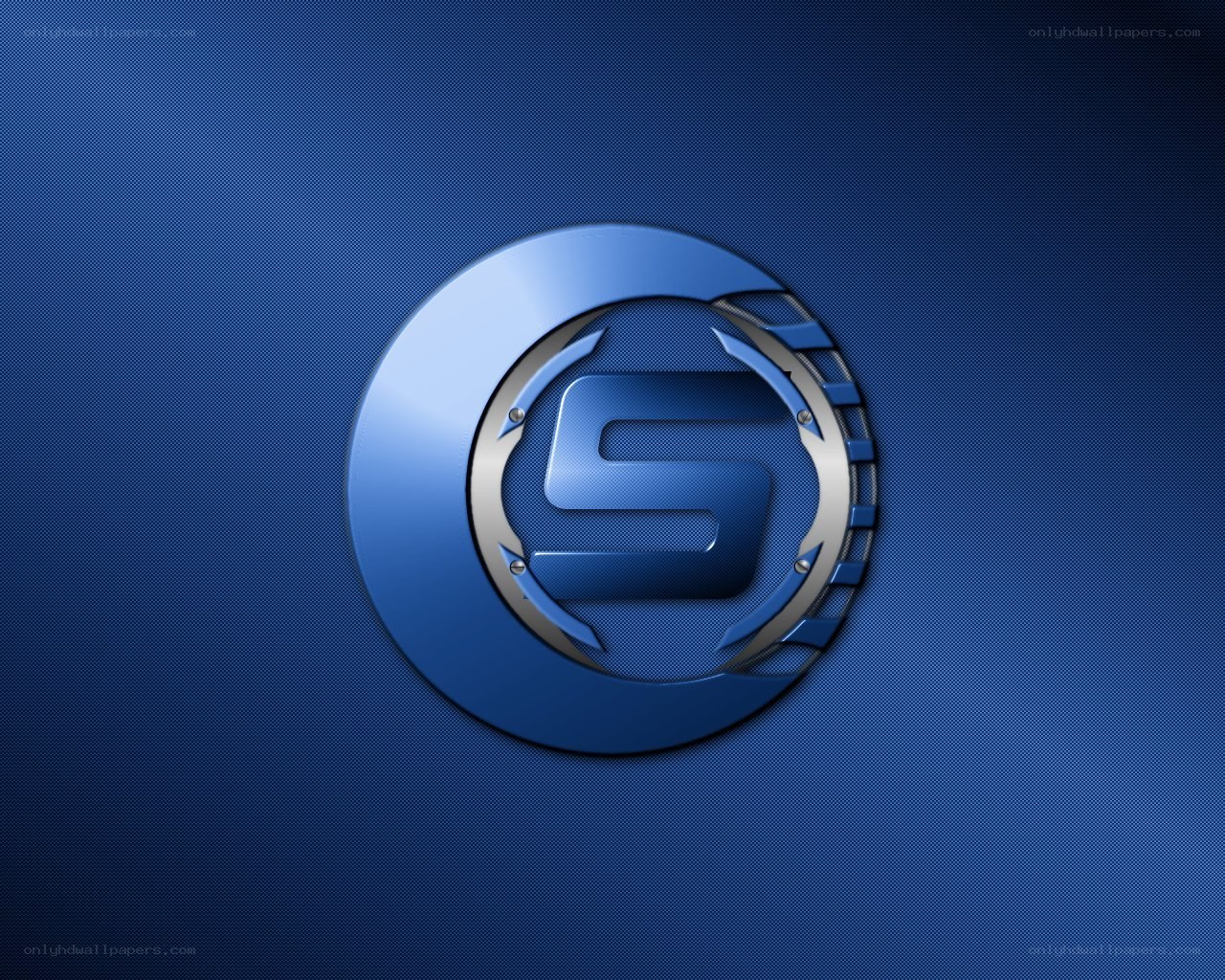blue circular logo with letter S