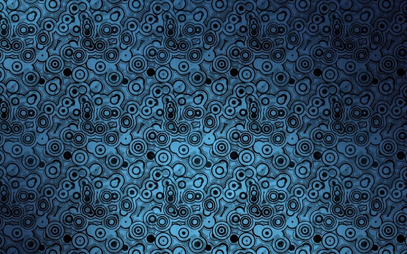 Blue Circular Pattern — Calm, Abstract, Circles, Dots