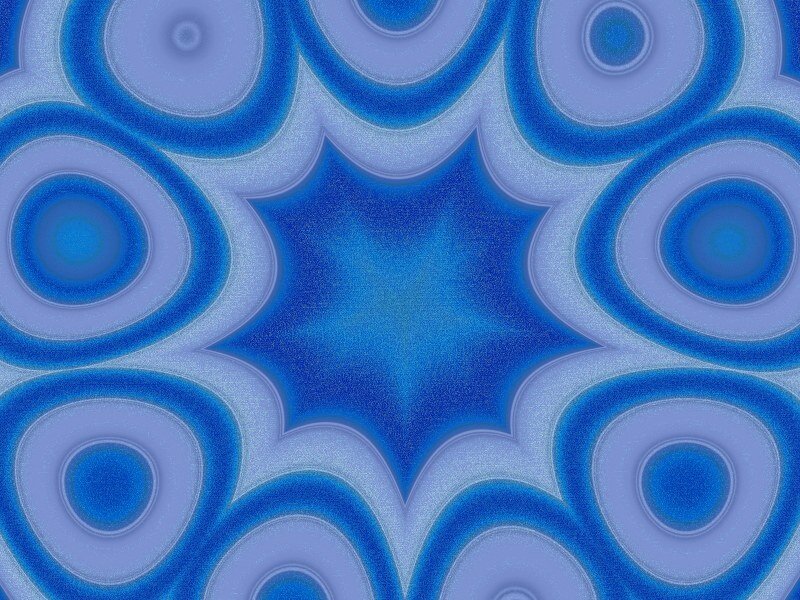 Blue Circular Pattern — Calm, Abstract, Circles, Star