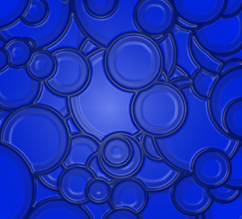 Blue Circular Pattern — Calm, Abstract