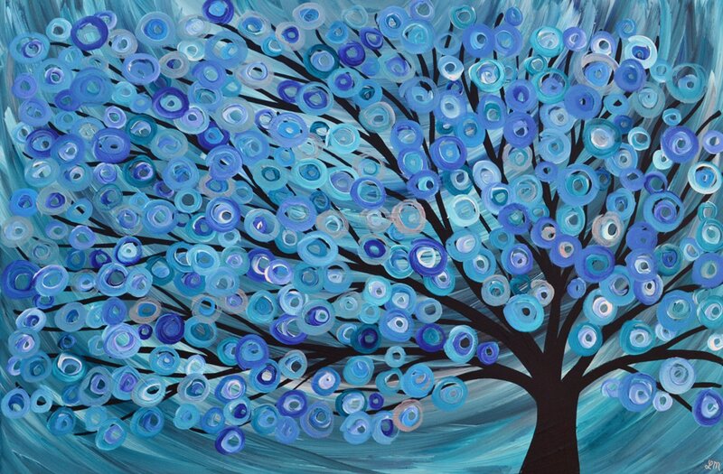Blue Circular Tree