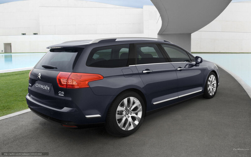 Blue Citroen C5 Station Wagon
