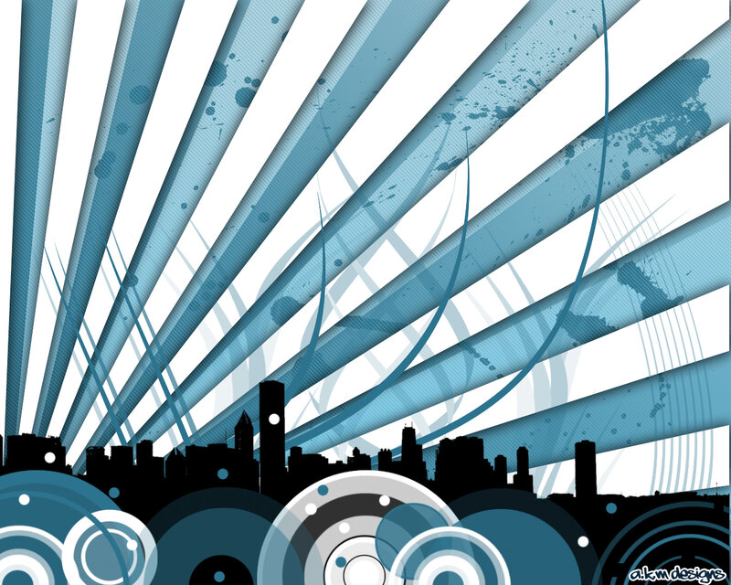 blue city abstract background
