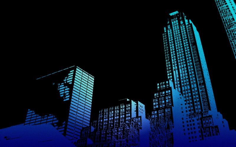 Blue City Skyline — Dramatic