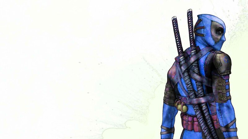 Blue-clad Warrior with Swords