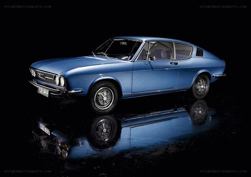 Blue classic Audi coupe