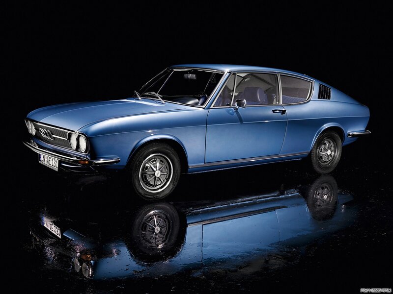 Blue classic Audi coupe