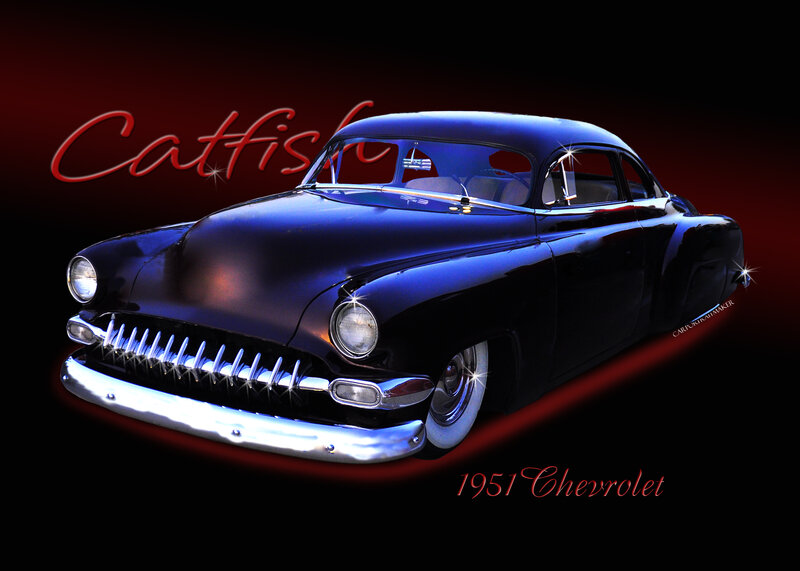 Blue Classic Car — Black