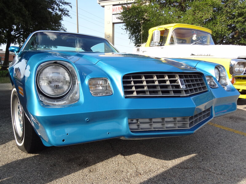 Blue Classic Car — Bright, Afternoon