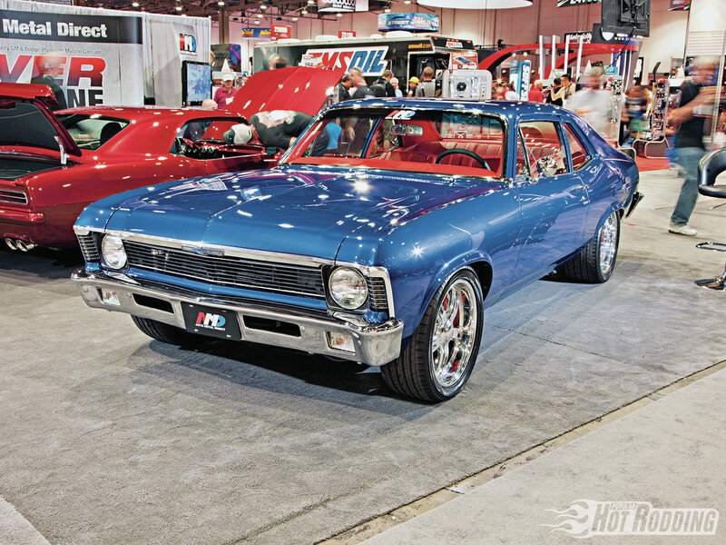 Blue Classic Car — Busy