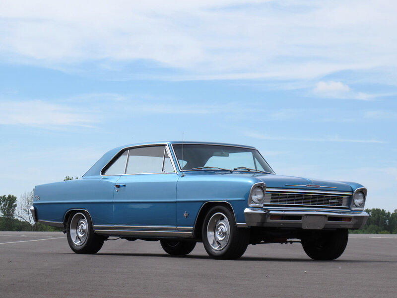Blue Classic Car — Calm, Afternoon, Photograph, Sky