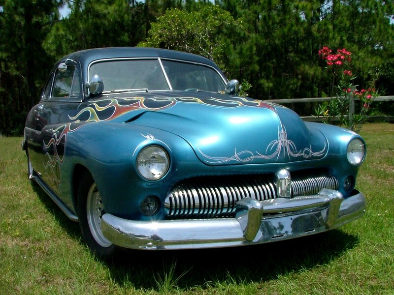 Blue Classic Car — Calm, Afternoon
