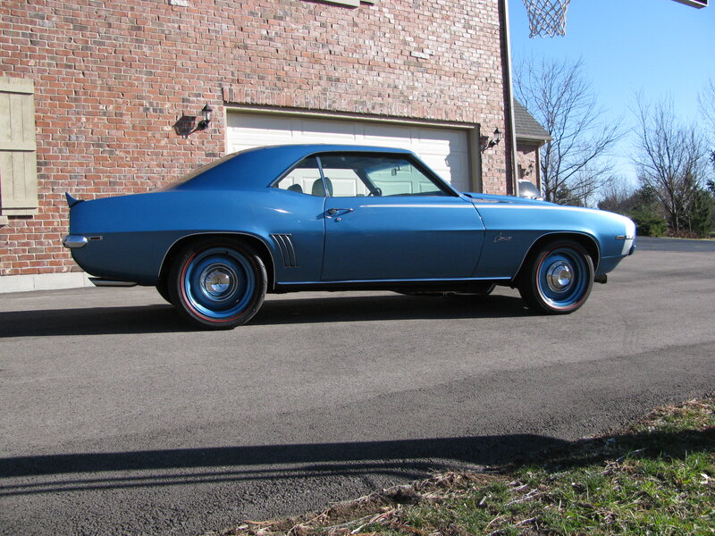 Blue Classic Car — Calm, Spring, Photograph