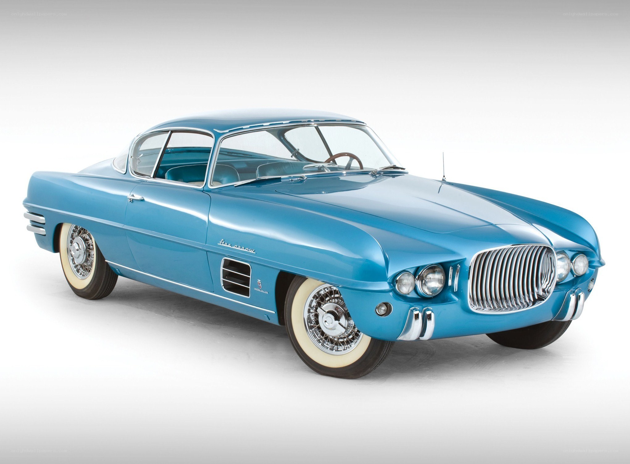 Blue classic car concept