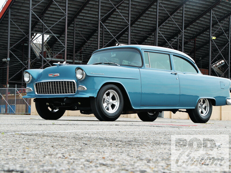 Blue Classic Car — Dramatic, Afternoon, Photograph, Stadium Seating