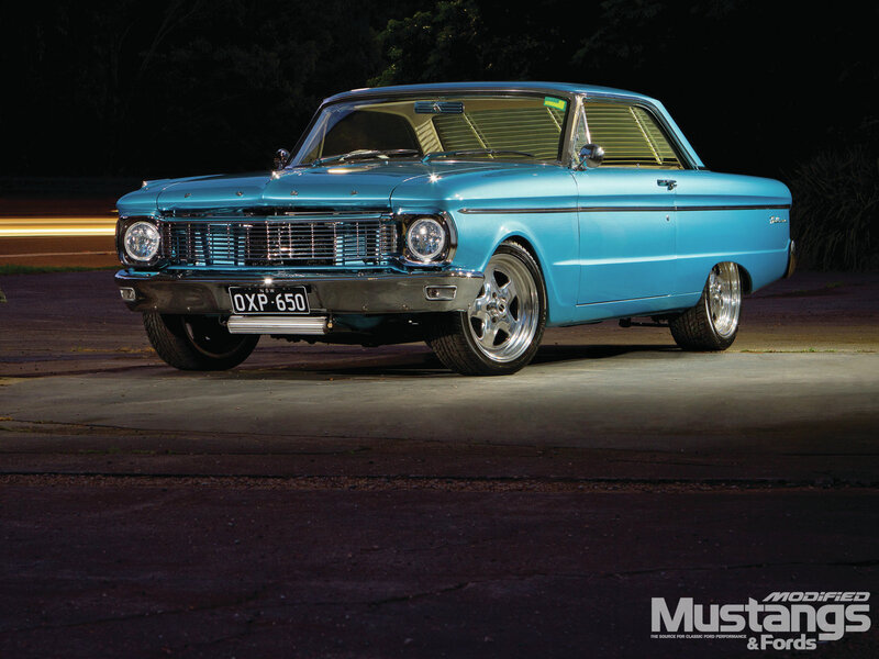 Blue Classic Car — Dramatic, Night, Photograph, License Plate