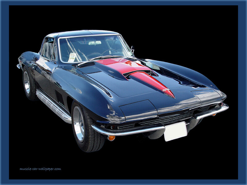 Blue Classic Car — Dramatic, Photograph, Red Stripe