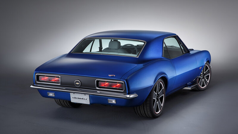 Blue Classic Car — Dramatic, Photograph, Wheel, Taillight