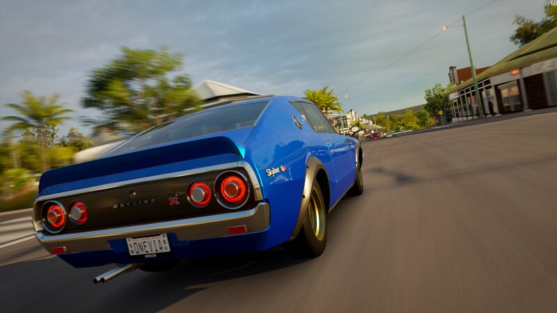 Blue Classic Car — Dynamic, Afternoon, 3d Render