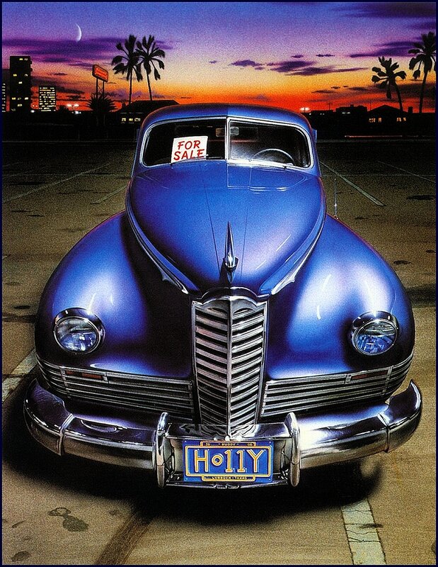 Blue classic car for sale