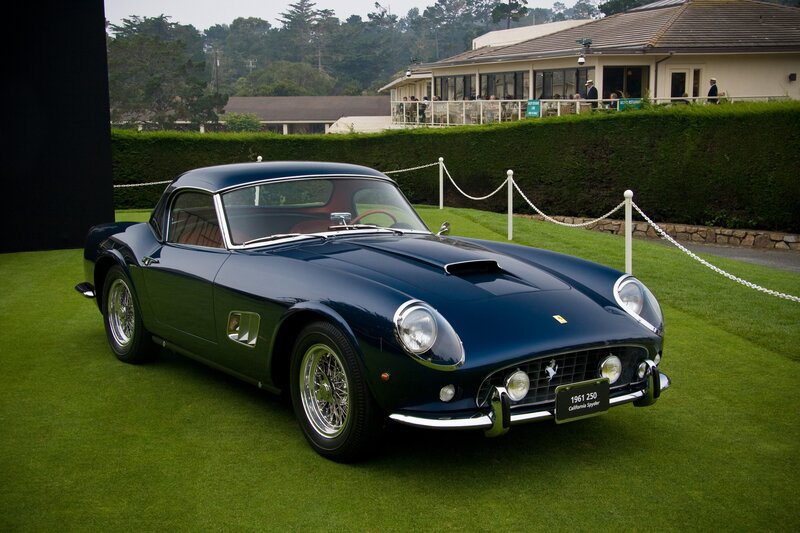 Blue Classic Car — Green, Serene