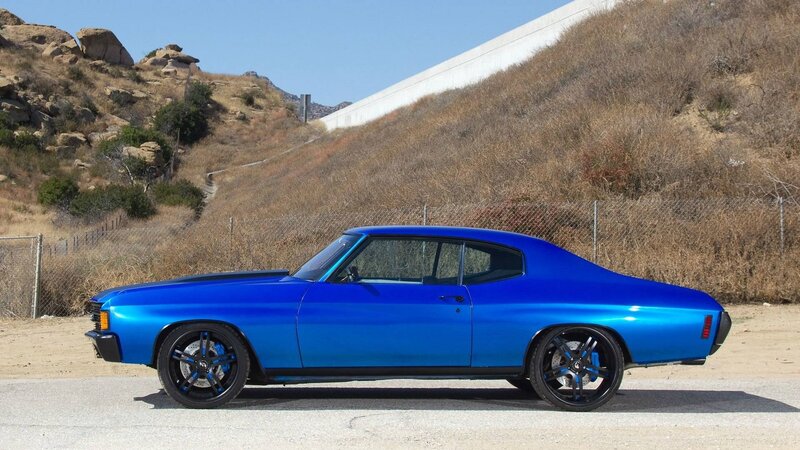 Blue Classic Car — Outdoor, Afternoon, Photograph, Hill