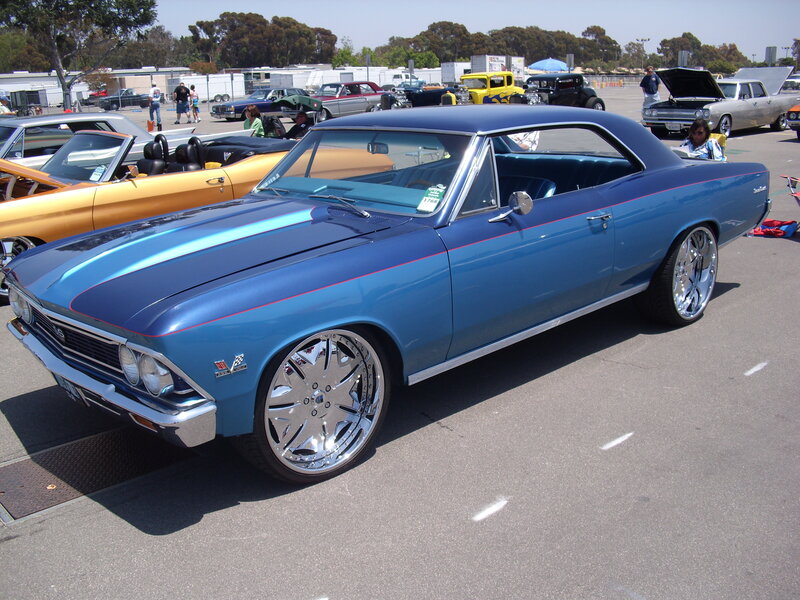 Blue Classic Car — Outdoor, Afternoon