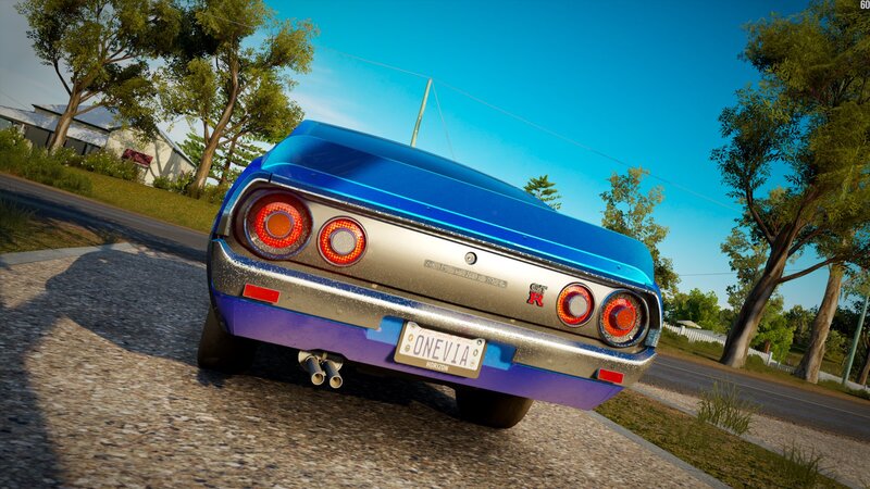 Blue Classic Car — Serene, Afternoon, 3d Render