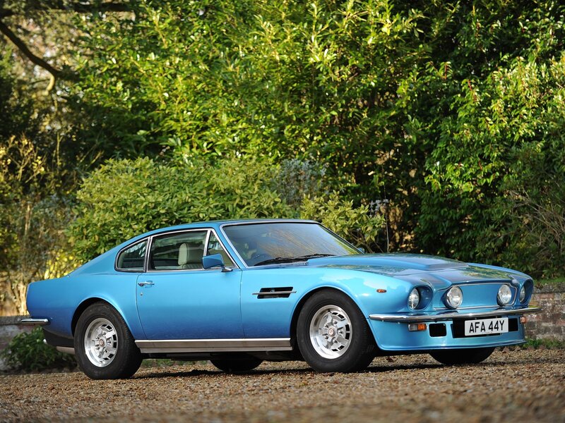 Blue Classic Car — Serene, Afternoon, Photograph, Trees, Gravel