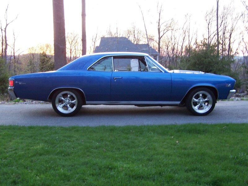 Blue Classic Car — Serene, Sunset, Photograph, Grass