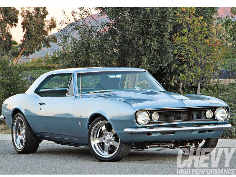 Blue Classic Car — Serene, Sunset, Photograph, Trees