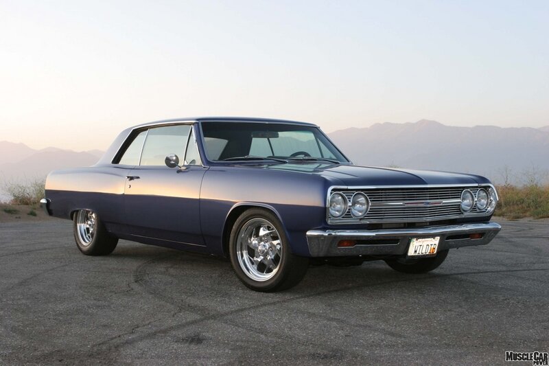 Blue Classic Car — Serene, Sunset