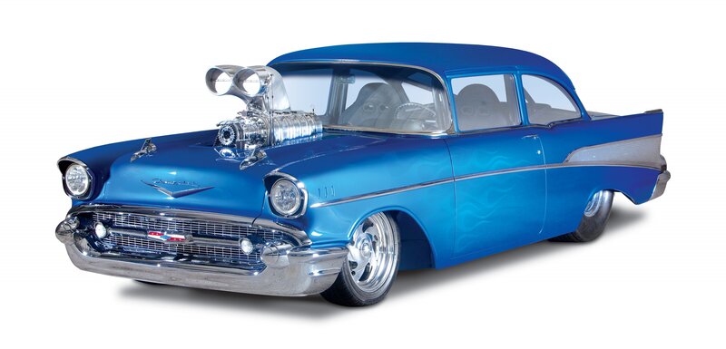 Blue Classic Car — Showcase, Photograph, Engine