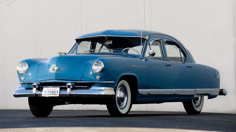 Blue classic car