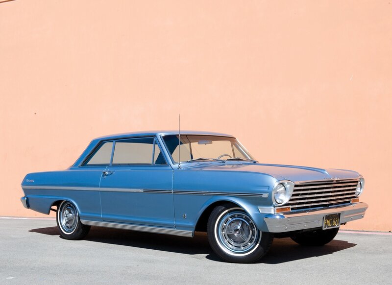 Blue classic Chevrolet Nova