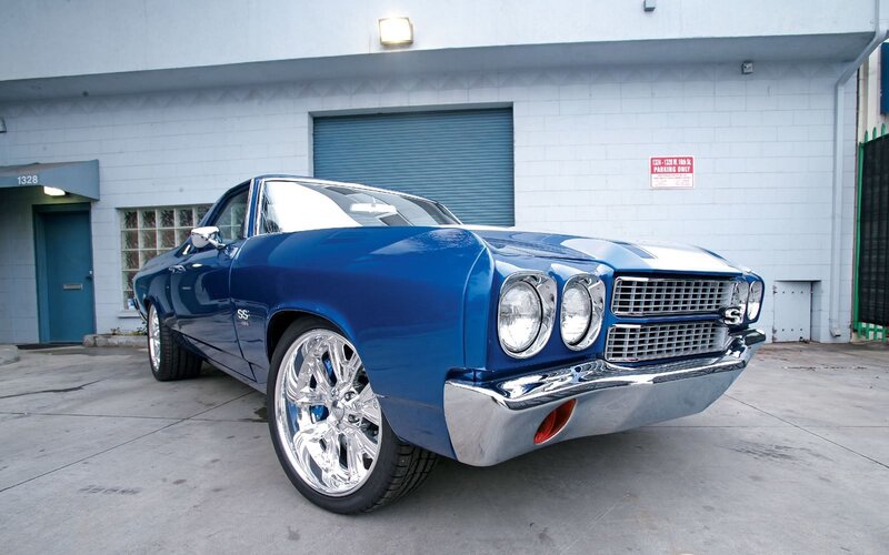 blue classic chevrolet ss