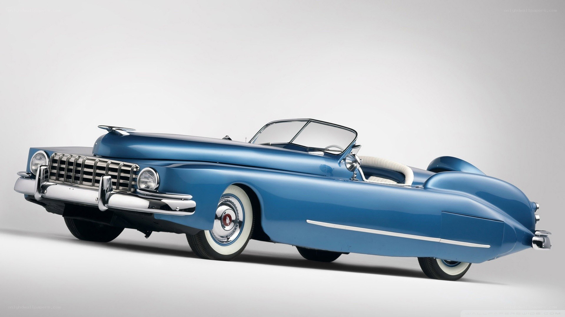blue classic convertible car