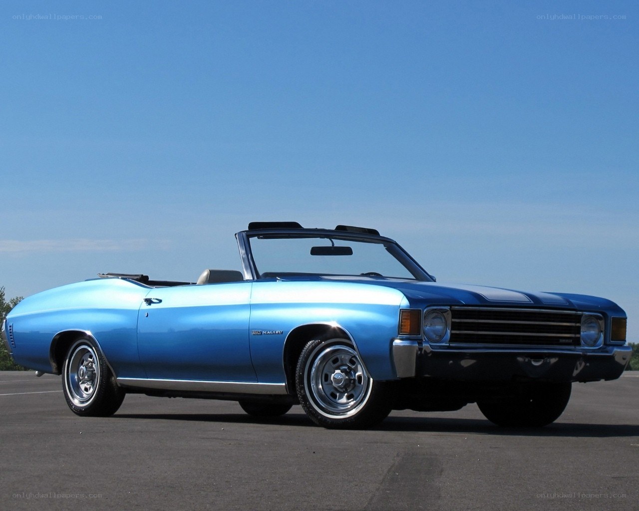 blue classic convertible car