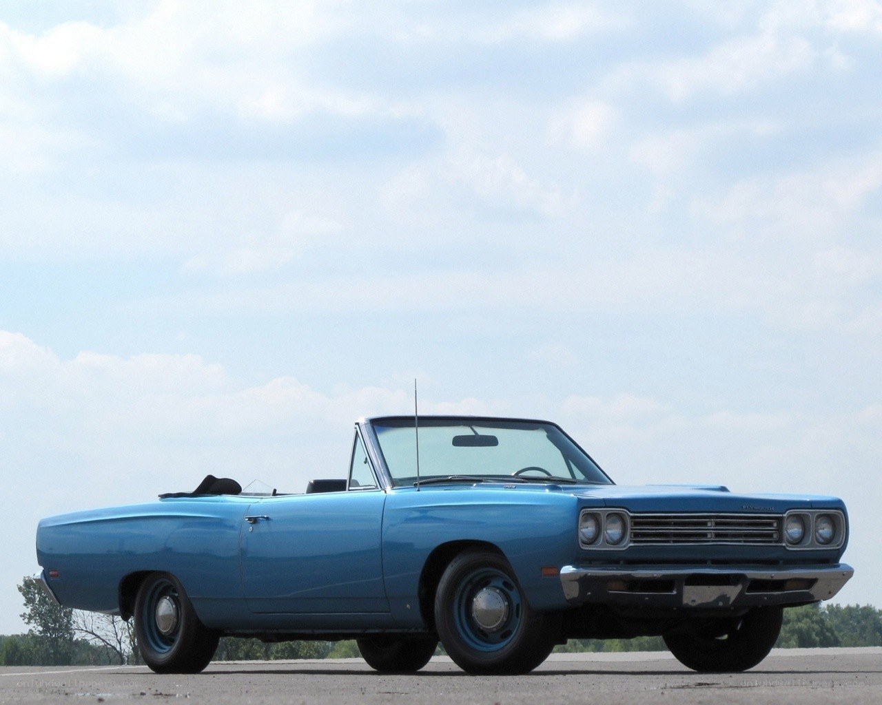 blue classic convertible car