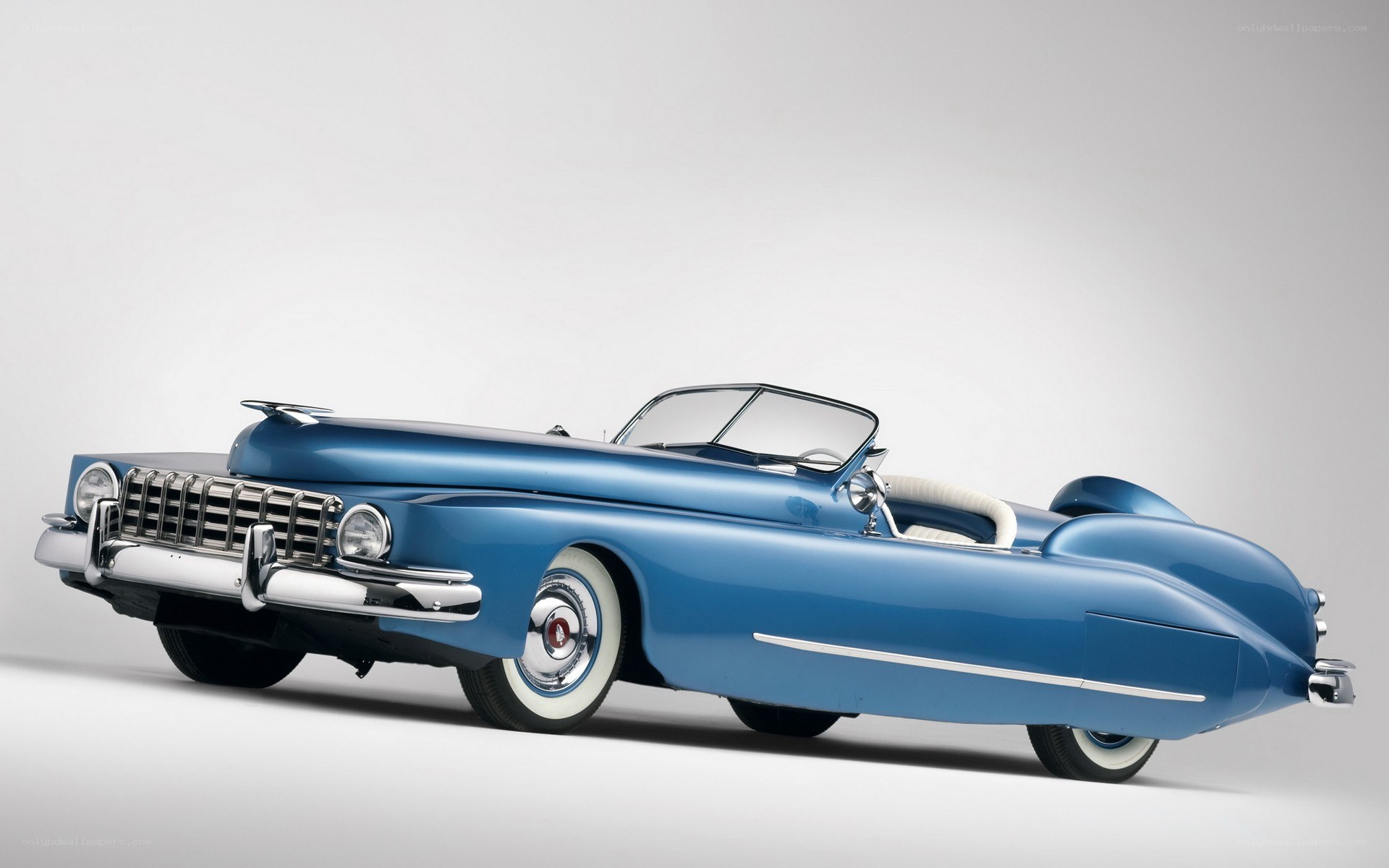 blue classic convertible car