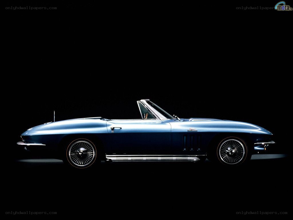 Blue classic convertible car