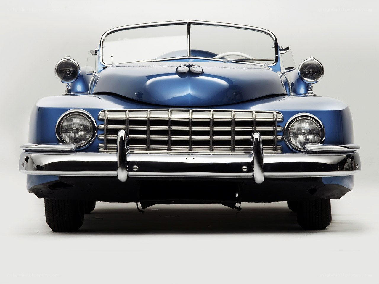 blue classic convertible car