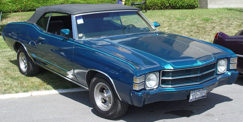 blue classic convertible car