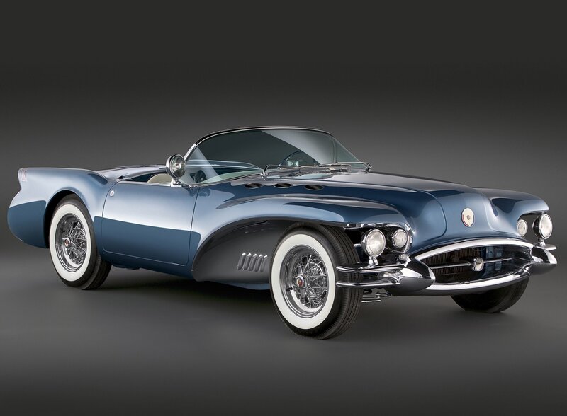 Blue Classic Convertible Car — Dramatic, Photograph, White-wall Tires, Chrome Grille, Windshield