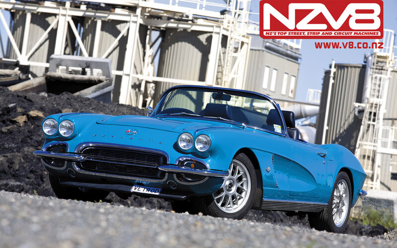 Blue Classic Convertible — Dramatic, Afternoon