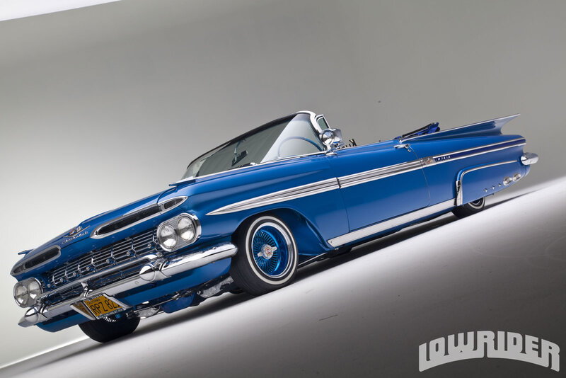 Blue Classic Convertible — Dramatic, Photograph, Car, Chrome