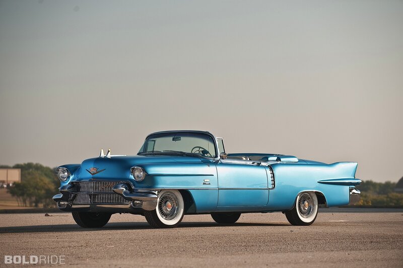 Blue Classic Convertible — Serene, Sunset