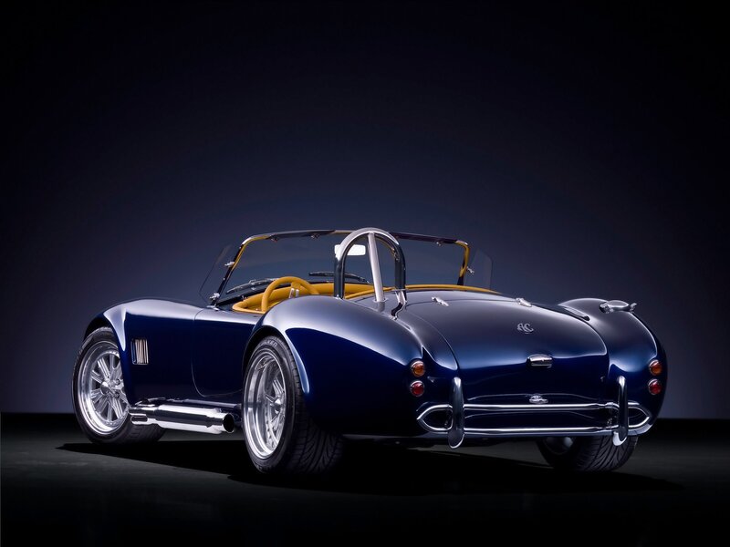 Blue classic convertible sports car
